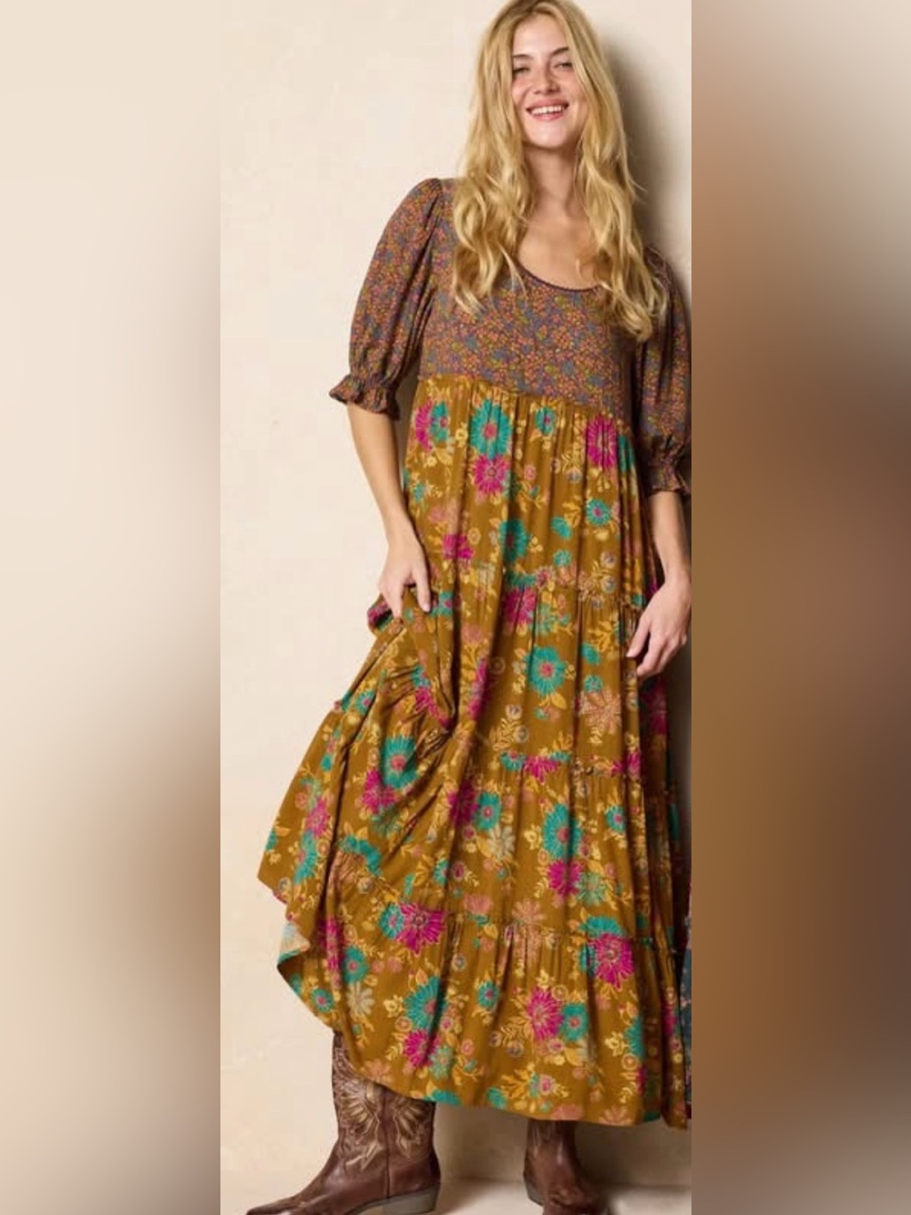 Natural Life Collette Tiered Maxi Dress